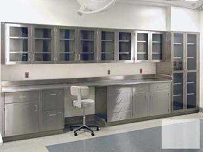 Muebles de acero inoxidables industriales del laboratorio con el gabinete, gabinetes del laboratorio del metal de los cosméticos 1