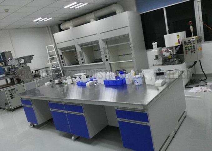 Tamaño modificado para requisitos particulares muebles de madera del banco de laboratorio con las manijas antis de la corrosión 0