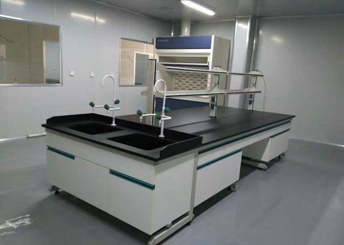 Tamaño modificado para requisitos particulares muebles de madera del banco de laboratorio con las manijas antis de la corrosión 1