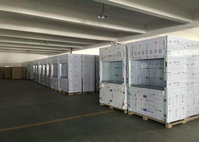 Laboratorio Agrícola PP Capó de humo 8-10mm Plazas de trabajo blancas enchufes de 220V 0