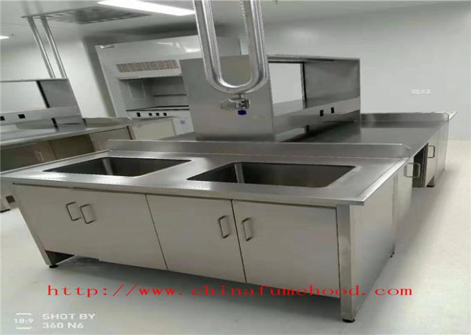 El laboratorio de acero inoxidable blanco de L*D70*H900 milímetro presenta los muebles de acero inoxidables del laboratorio 0