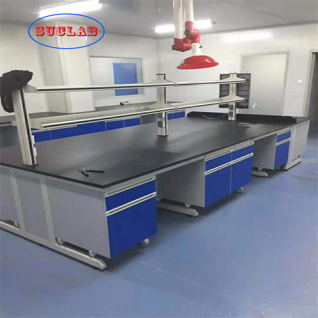 Acero blanco azul modificado para requisitos particulares y fabricantes de madera de Workench del laboratorio de los muebles del laboratorio de química 0