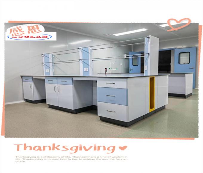 Funcionalidad suave Química Banco de laboratorio de laboratorio Bancos de trabajo- Superficie pulida Diseño multifuncional 1