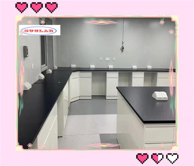Muebles de laboratorio con encimera de acero 150cm X 75cm X 90cm 0