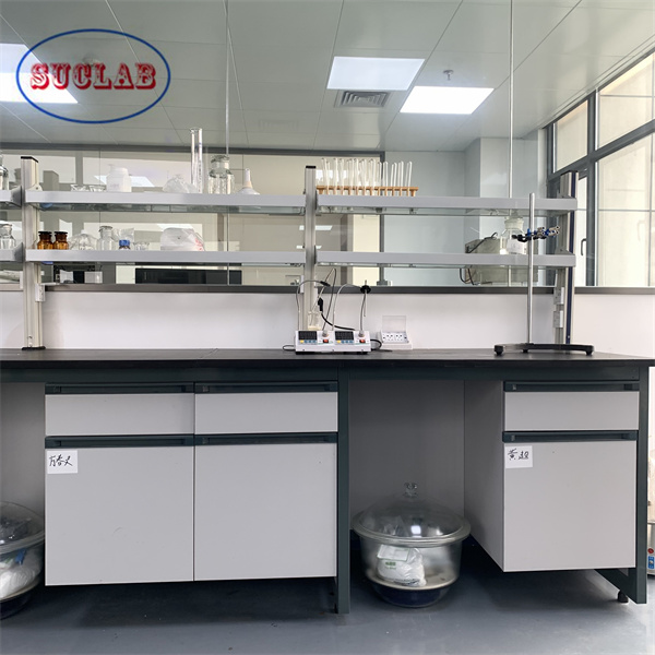 Cuentas de resina fenólica Química Banco de laboratorio Banco de laboratorio Isla con grifo de válvula de cerámica 2