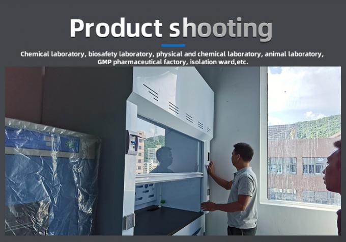 Tipo de instalación Capuchón de humo químico montado en la pared Armario de humo de PP con la limpieza personalizada 0