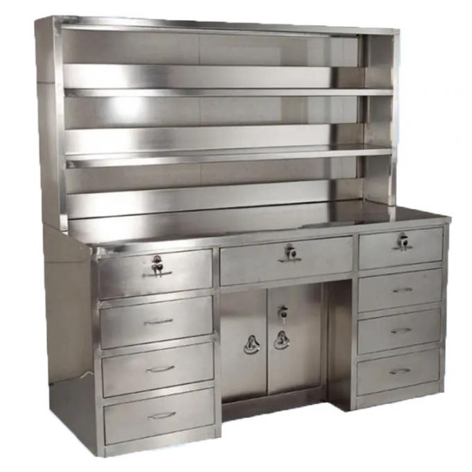 Piso de acero inoxidable del banco de laboratorio de la escuela - montó el álcali resistente 24