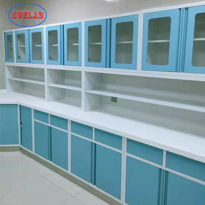 Gabinetes de pared incombustibles antioxidantes del laboratorio, muebles a prueba de ácido del banco de laboratorio