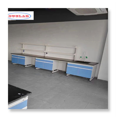 Muebles de laboratorio de química azul estándar Banco de laboratorio para operaciones de laboratorio eficientes