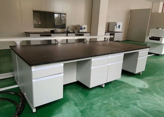 Buen precio Muebles de madera blancos del banco de trabajo del laboratorio con el marco de acero para la escuela secundaria/el hospital en línea