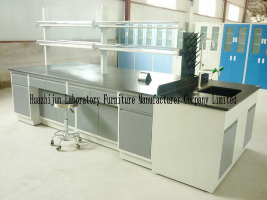 Buen precio El hospital laminó el banco de laboratorio de acero, tabla impermeable de la isla para el laboratorio en línea