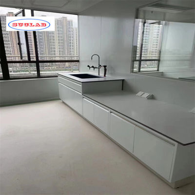 Buen precio Banco de trabajo de laboratorio blanco - 2 compartimentos para aplicaciones versátiles en línea