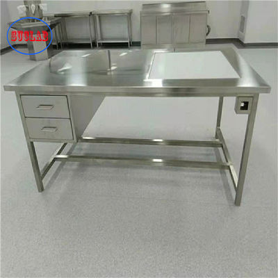 Buen precio Banco de laboratorio de acero inoxidable pulido con especificaciones de dibujo en línea