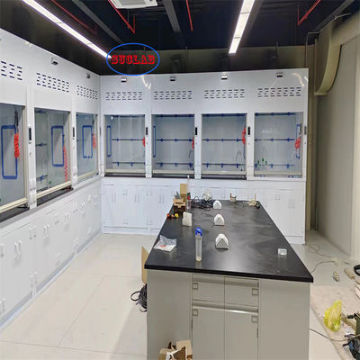 Buen precio Confiable Polipropileno Químico Capó de humo Laboratorio Alfombrillo con mal olor ≤ 60dB Ruido 400m3/h Flujo de aire en línea