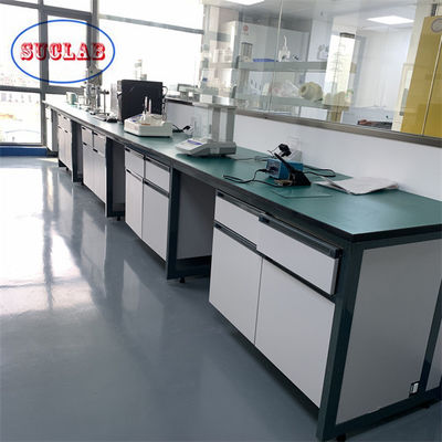 Buen precio Alta durabilidad Laboratorio de Química Banco de trabajo Muebles de laboratorio Blanco o azul en línea