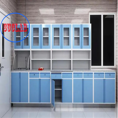 Buen precio Armario de la sala de tratamiento de acero completo con estantes ajustables Tipo de metal en línea