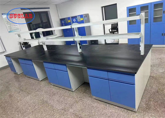 Buen precio Muebles de laboratorio de química de color gris blanco personalizable Banco de trabajo de laboratorio Hong Kong Para investigación y hospital en línea