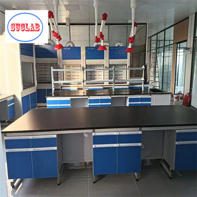 Buen precio Banco de trabajo de laboratorio de química resistente al fuego Banco de laboratorio de Malasia con superficie resistente a productos químicos en línea