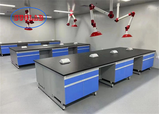 Buen precio Laboratorio de Química de Resina Fenólica Banco de trabajo de laboratorio Banco de isla con fregadero con superficie de trabajo laminada resistente a productos químicos en línea