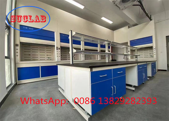 Buen precio Fabricante de estaciones de trabajo de laboratorio de química de madera de acero duradero con marco en C y bisagras DTC105 DEG en línea