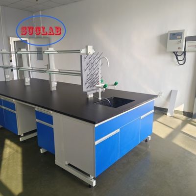 Buen precio Dimensión personalizable L*1500/750 W *800/850mm H Bancos de laboratorio de química Proveedores Forma rectangular para equipos de laboratorio duraderos en línea