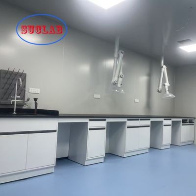 Buen precio Agencia de banco de laboratorio de química de enchufe multifuncional con bisagra DTC 105°/175° bisagra de acero inoxidable y fregadero de resina epoxi en línea