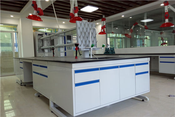 Buen precio Muebles por encargo del laboratorio del banco de la isla con la unidad de fregadero para los muebles químicos del laboratorio en línea