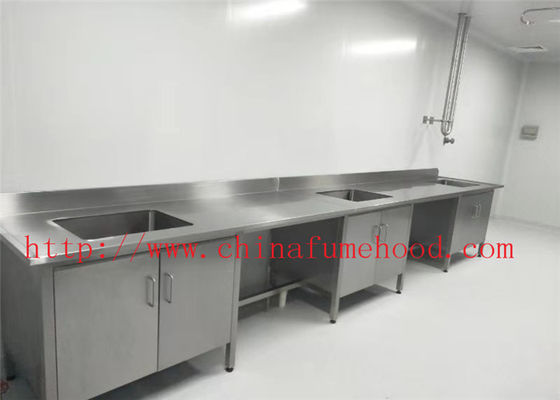 Buen precio Modifique para requisitos particulares hizo 304 los muebles de acero inoxidables del laboratorio banco de trabajo de limpieza de acero inoxidable popular del banco del fregadero en línea