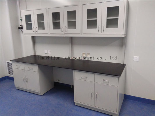Buen precio Diseño profesional equipos de acero de los muebles del laboratorio de química del armario de humo del banco de trabajo del tablero de la resina fenólica de 25,4 milímetros en línea