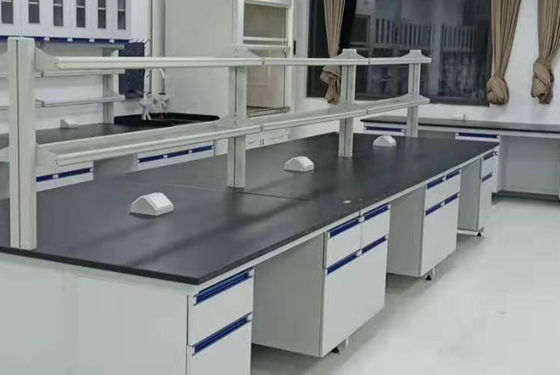Buen precio Top negro de acero y de madera de la resina fenólica de los muebles 12.7m m del banco de laboratorio de química en línea