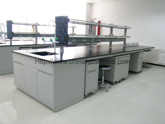 Buen precio Tabla de trabajo de laboratorio con la unidad de fregadero para las instituciones educativas y los muebles de acero de centro de prueba del laboratorio en línea