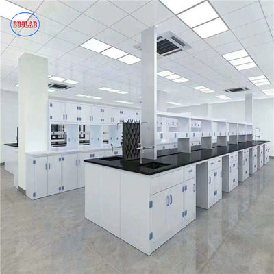 Buen precio Los muebles resistentes del laboratorio de química del álcali durable, banco de trabajo de laboratorio con los Pp se hunden y grifo en línea