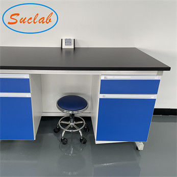 Buen precio El mejor diseño resistente químico blanco gris azul de los muebles del laboratorio del banco de laboratorio del OEM de la calidad en línea