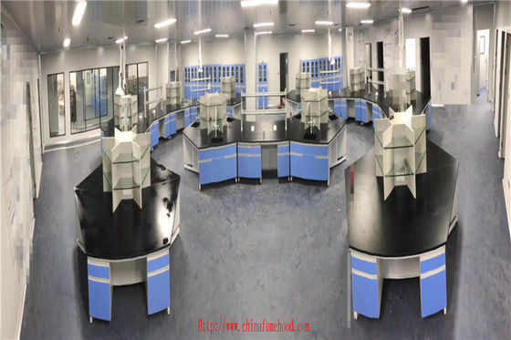 Buen precio Acero estándar incombustible y banco de la isla del laboratorio/muebles de madera del banco de trabajo del laboratorio en línea