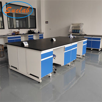 Buen precio Prenda impermeable material de laboratorio del banco de la tabla de madera resistente a la corrosión del acero en línea