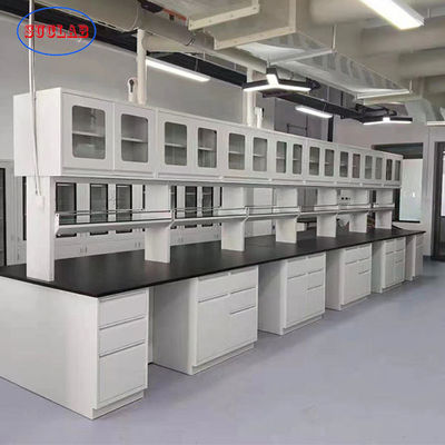 Buen precio Banco de trabajo material de acero lleno del laboratorio de la resistencia a la corrosión de la promoción buen con los cajones y las puertas en línea