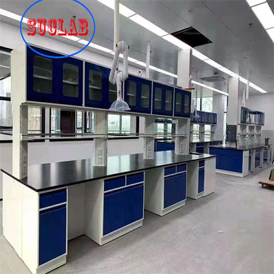 Buen precio Banco de laboratorio durable del puesto de trabajo del laboratorio de la resistencia química de la estructura del metal de la buena calidad en venta en línea