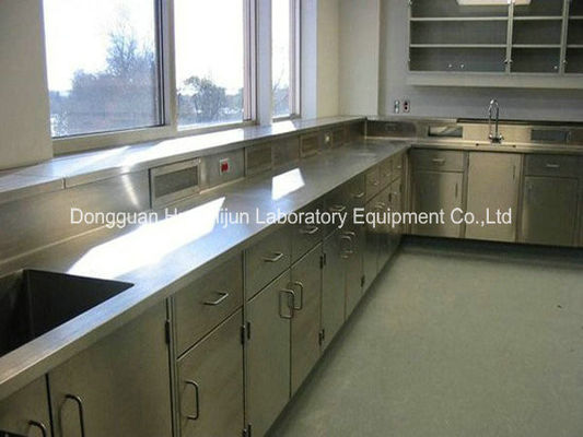 Buen precio Muebles de acero inoxidables modificados para requisitos particulares del laboratorio, puestos de trabajo del laboratorio de ciencia del top del banco de 1.2m m en línea