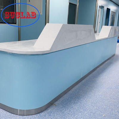 Buen precio Contador médico de la recepción de la madera contrachapada de la piedra, estación paciente de la recepción de Multiscene en línea