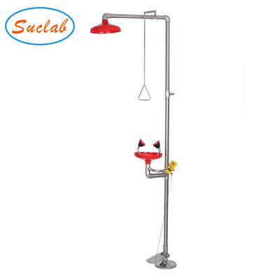 Buen precio Ducha portátil vertical de la emergencia del laboratorio, ducha montada en la pared del ojo para el laboratorio en línea