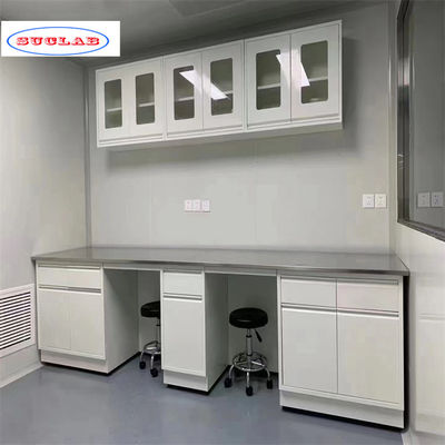 Buen precio Laboratorio de Química Blanca Banco de laboratorio de casos con el número de rieles como dibujo en línea