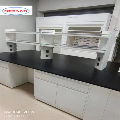 Buen precio Número de rieles estándar azul Banco de laboratorio de química Tabla de trabajo de laboratorio Fabricante para experimentos precisos en línea