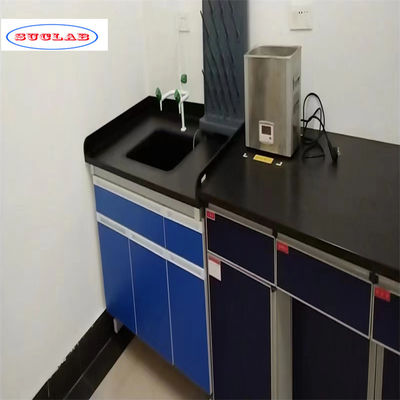 Buen precio Banco de laboratorio de química de acero inoxidable con número de compartimientos como dibujo en línea