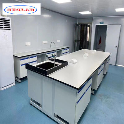 Buen precio 1500*750*900MM Banco de trabajo de laboratorio de química con dibujos como dibujo para investigación científica en línea