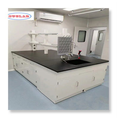 Buen precio Grado de investigación Química Muebles de laboratorio Banquillo de la isla de laboratorio con chorro de arena 1-5 años en línea