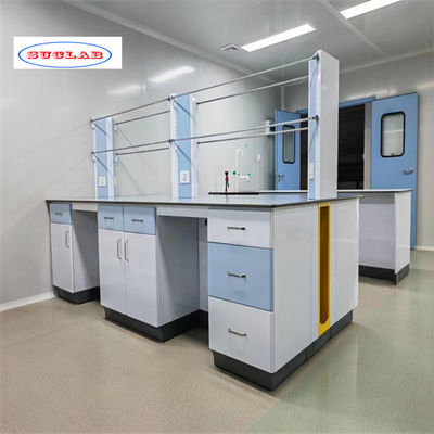 Buen precio Muebles de laboratorio de química personalizables Banco de trabajo de laboratorio para el almacenamiento de material de PP en línea