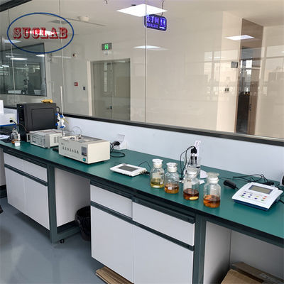 Buen precio Bancos de trabajo de laboratorio de madera resistentes a los químicos Operaciones simplificadas para equipos de laboratorio en línea