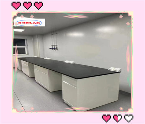 Buen precio Banco de laboratorio de química sólida con estante de vidrio ajustable Tipo de servidor Estante de vidrio de 12 mm de espesor en línea