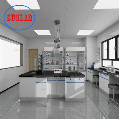 Buen precio Hecho a medida azul de acero completo de laboratorio de química mesa DTC 16-pulgadas tres secciones en línea