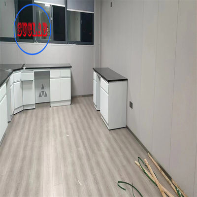 Buen precio Banco de laboratorio de química de altura ajustable Banco de trabajo de laboratorio en forma de L para laboratorio del hospital en línea